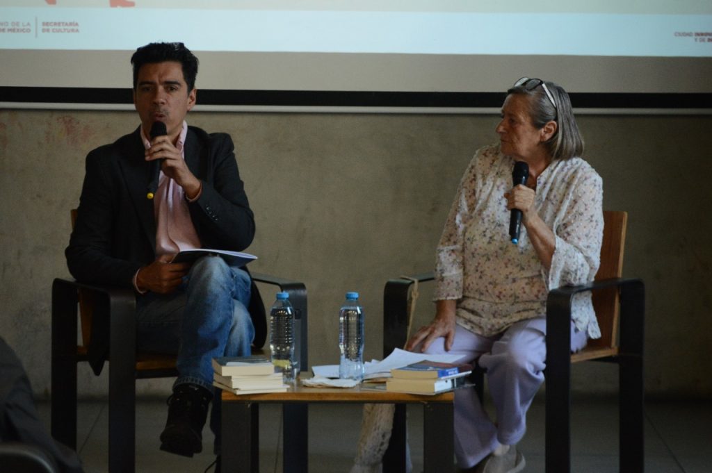 Argel Gómez Concheiro, Dirección General de Grandes Festivales Comunitarios y Paloma Saiz, Coordinadora de la Feria del Libro del Zócalo y de la Brigada para leer en libertad.